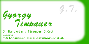 gyorgy timpauer business card